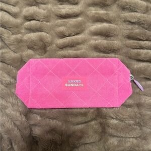 Vibrant Pink Quilted Make Up Bag